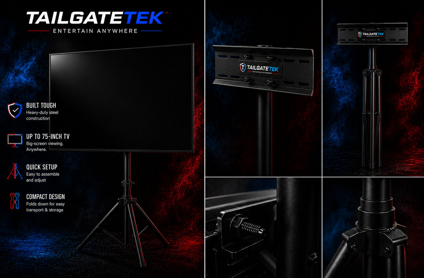 TekStandSolo - Single Tripod TV Stand