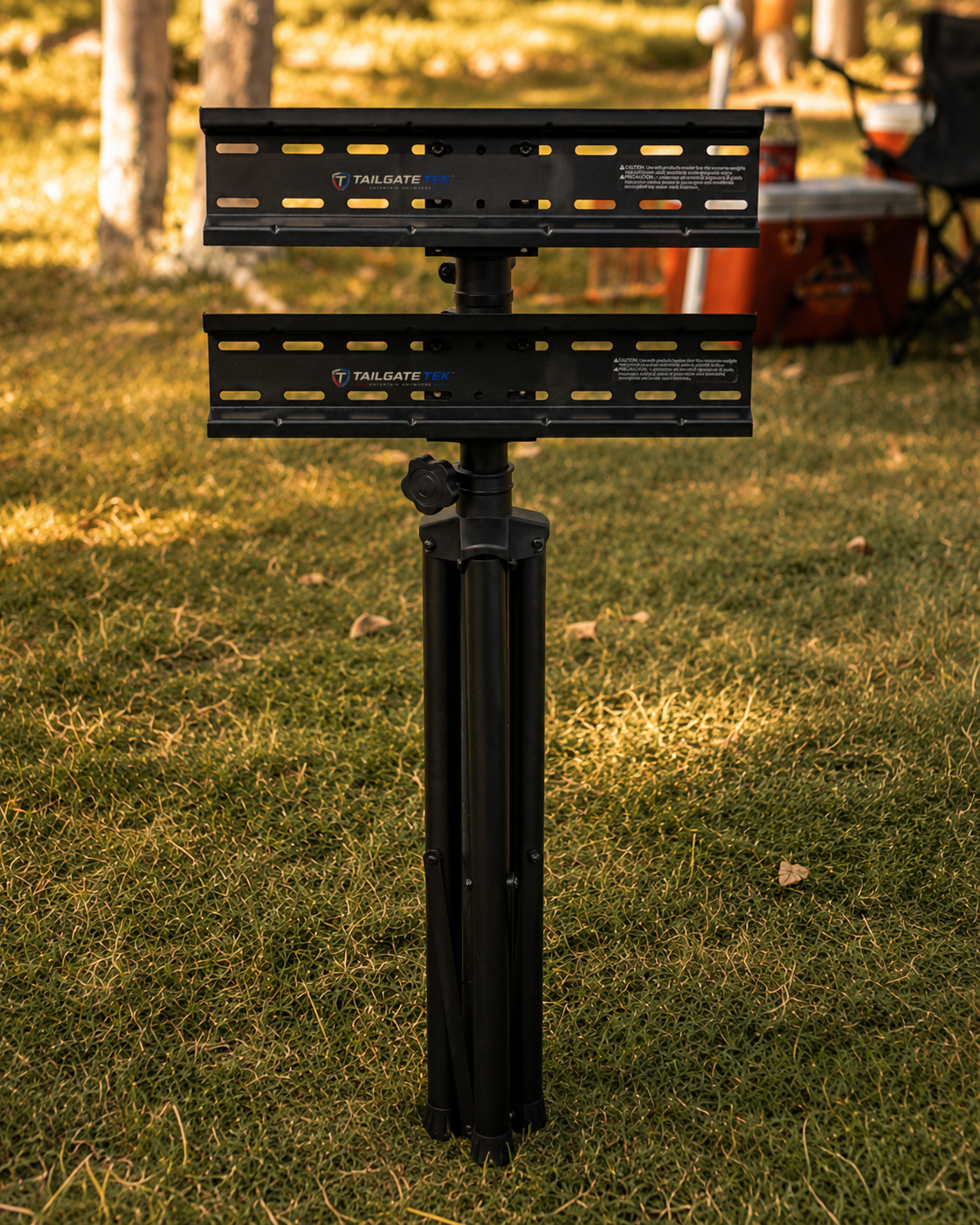 TekStand - Dual-Screen Tripod TV Stand